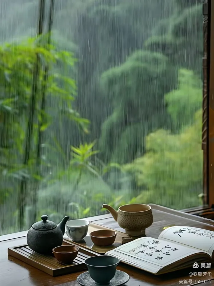 配乐朗诵. 听雨品茶